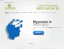 Tablet Screenshot of evolution-hypnotherapy.com